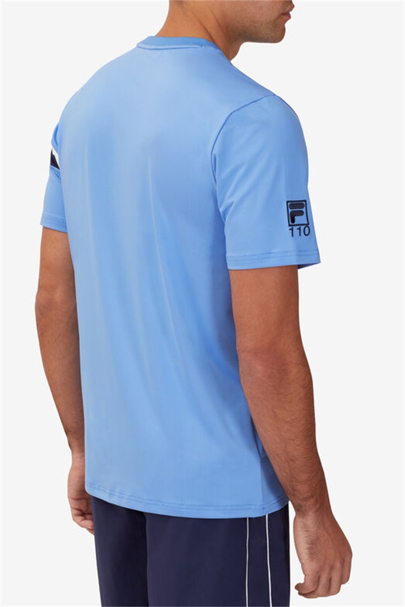 Navy / White Men's Fila 110 Year Collection Crew Shirts | Saudi Arabia-648037