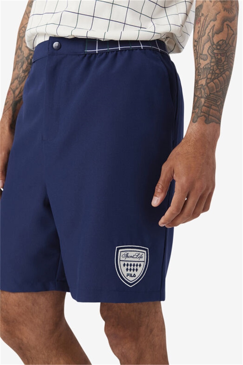 Navy / White Men's Fila Anyz Shorts | Saudi Arabia-294580
