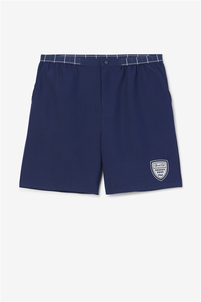 Navy / White Men\'s Fila Anyz Shorts | Saudi Arabia-294580