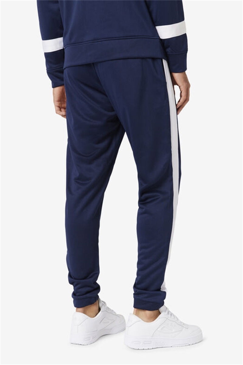 Navy / White Men's Fila Renzo Pants | Saudi Arabia-835026