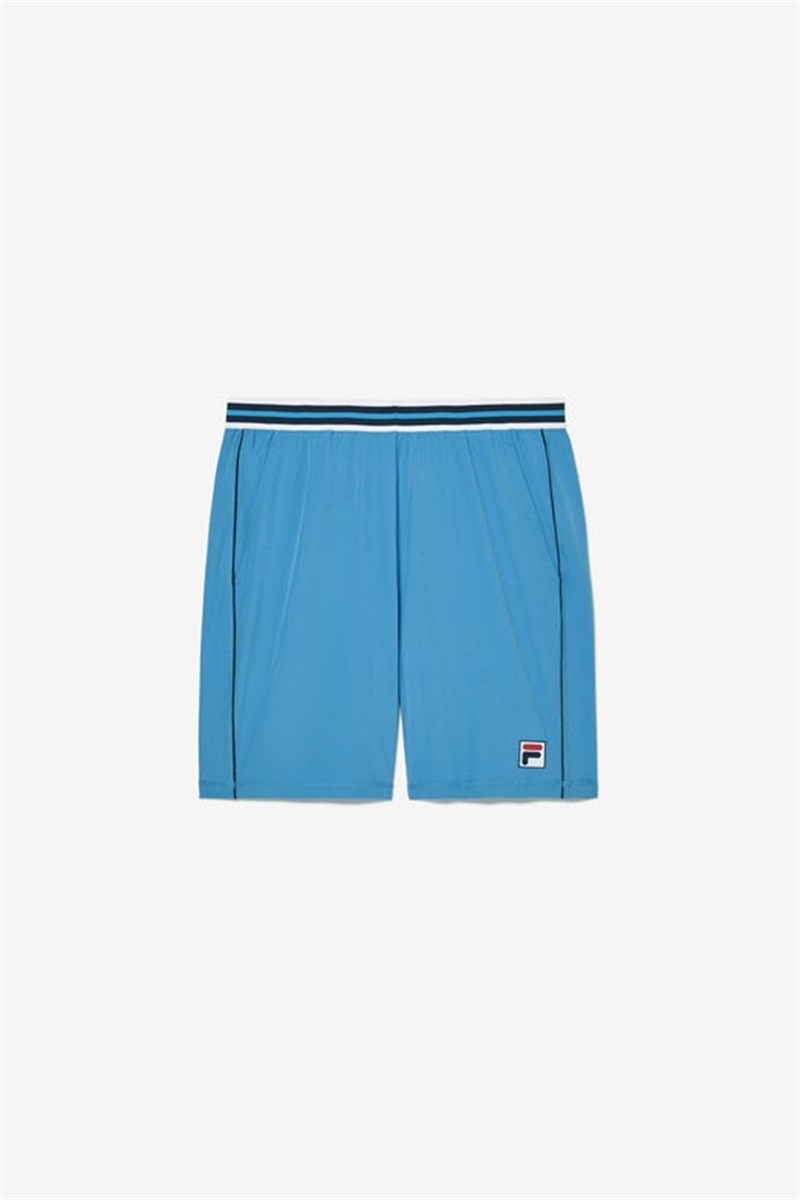 Navy / White Men\'s Fila Tie Breaker Woven Shorts | Saudi Arabia-481253