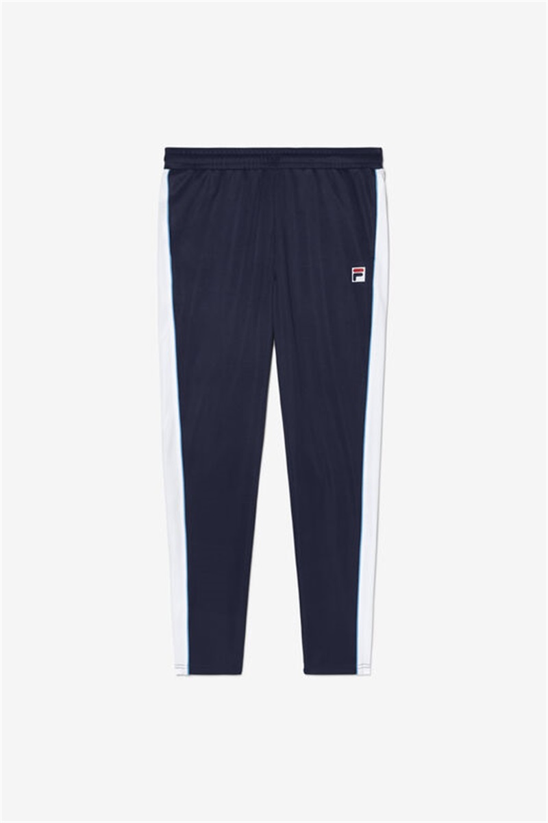 Navy / White / Blue Men\'s Fila Tie Breaker Track Pants | Saudi Arabia-285193
