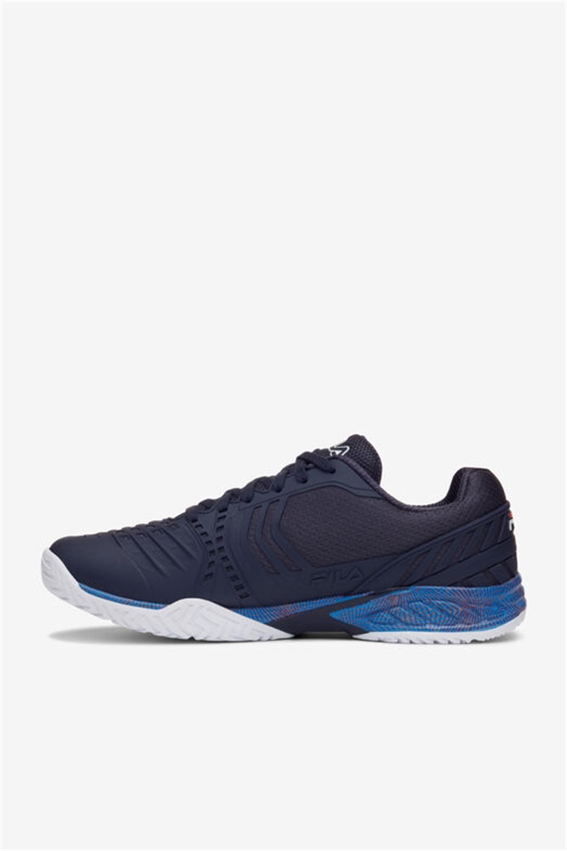 Navy / White / Pink Men's Fila Axilus 2 Energized Tennis Shoes | Saudi Arabia-948513