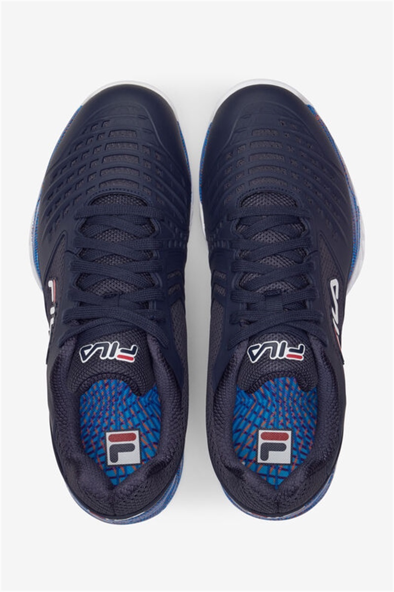 Navy / White / Pink Men's Fila Axilus 2 Energized Tennis Shoes | Saudi Arabia-948513
