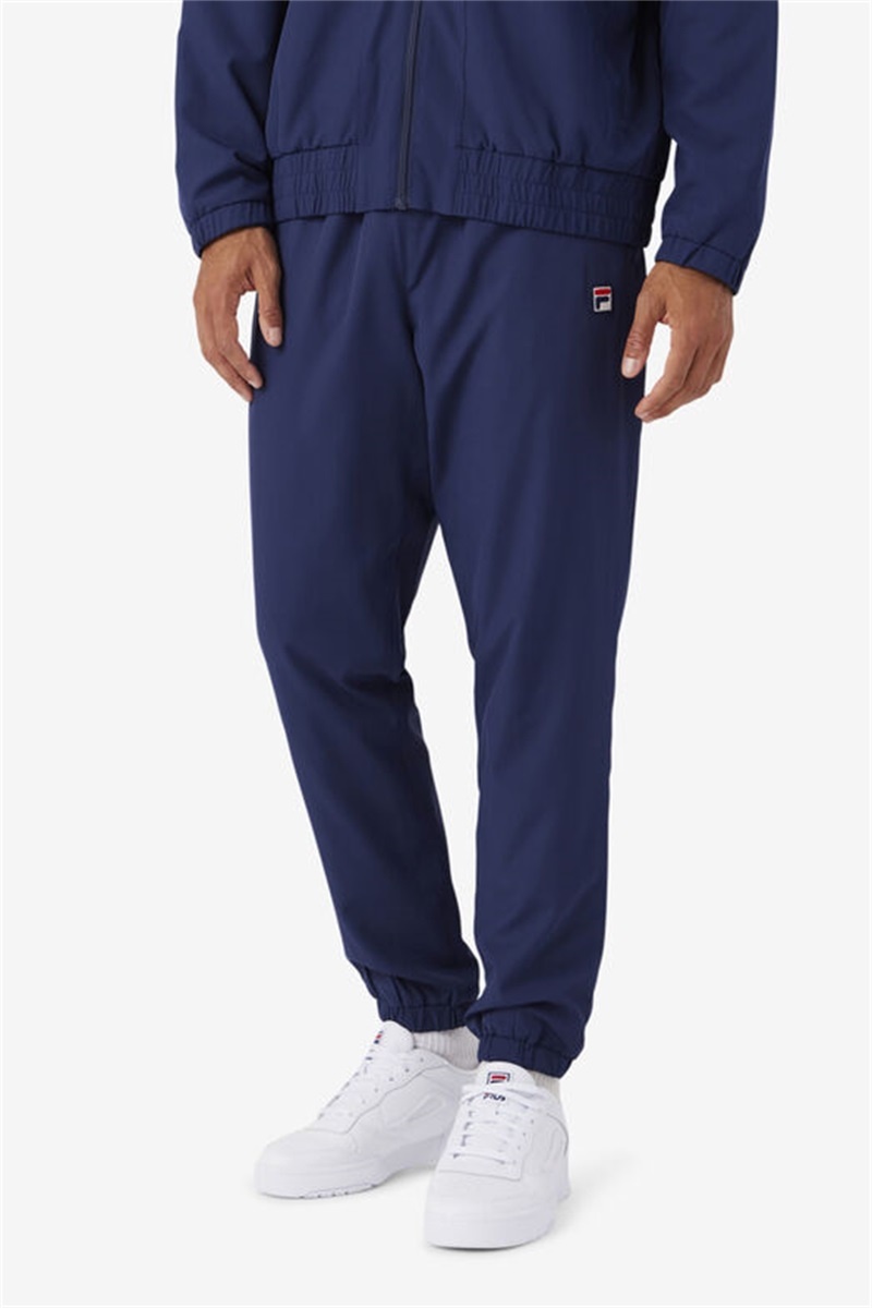 Navy / White / Red Men's Fila Amar Track Pants | Saudi Arabia-832956