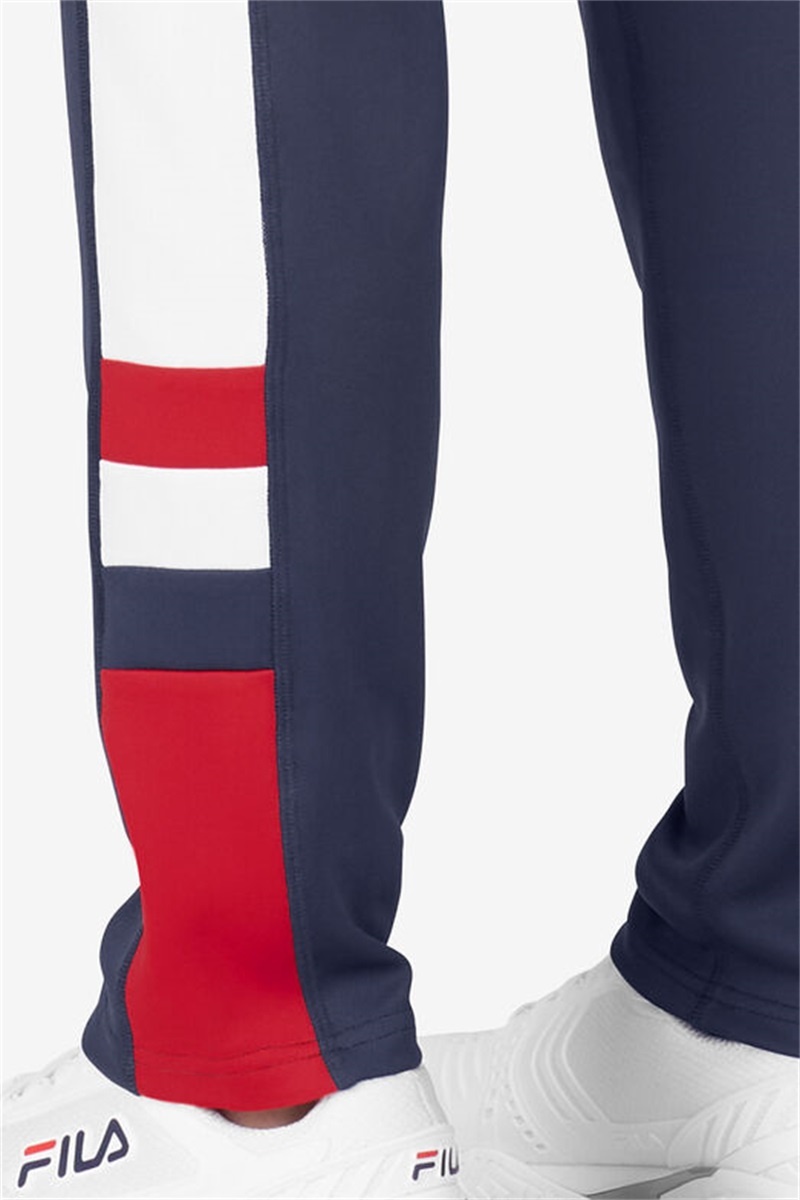 Navy / White / Red Men's Fila Essentials H Track Pants | Saudi Arabia-594816