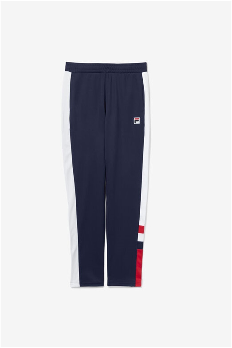 Navy / White / Red Men\'s Fila Essentials H Track Pants | Saudi Arabia-594816