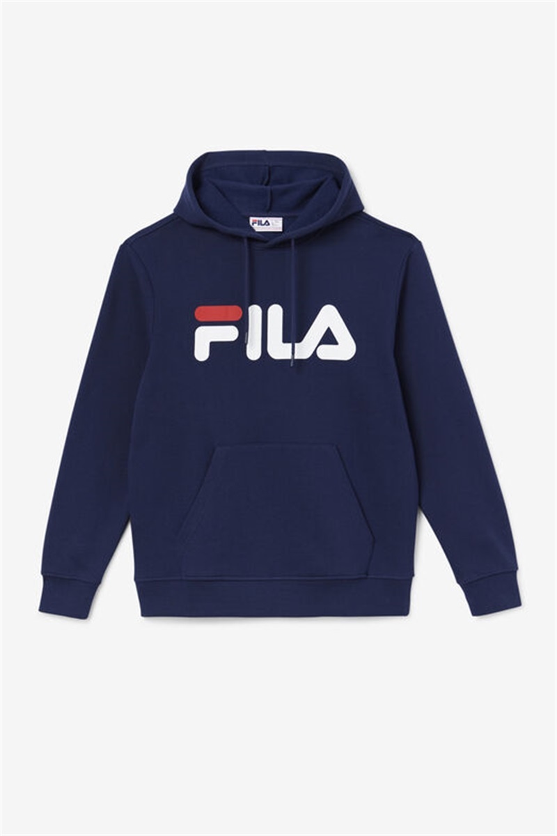 Navy / White / Red Men\'s Fila Samari Hoodie | Saudi Arabia-762508