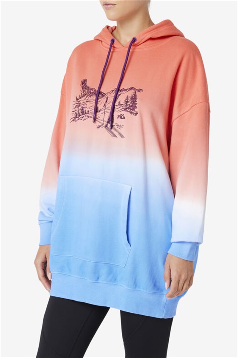 Orange Women's Fila Destiny Oversized Hoodie | Saudi Arabia-326084