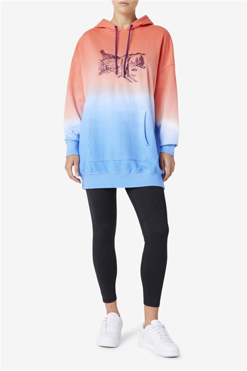 Orange Women's Fila Destiny Oversized Hoodie | Saudi Arabia-326084