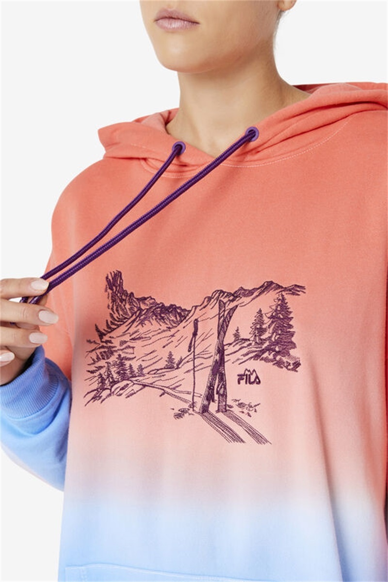 Orange Women's Fila Destiny Oversized Hoodie | Saudi Arabia-326084