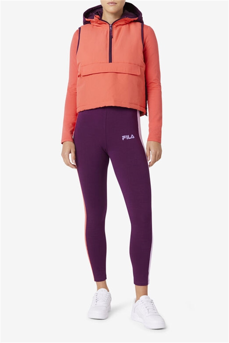 Orange Women's Fila Nevaeh Half Zip Vest | Saudi Arabia-985701