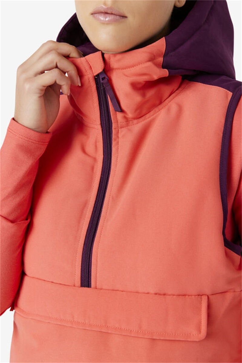 Orange Women's Fila Nevaeh Half Zip Vest | Saudi Arabia-985701