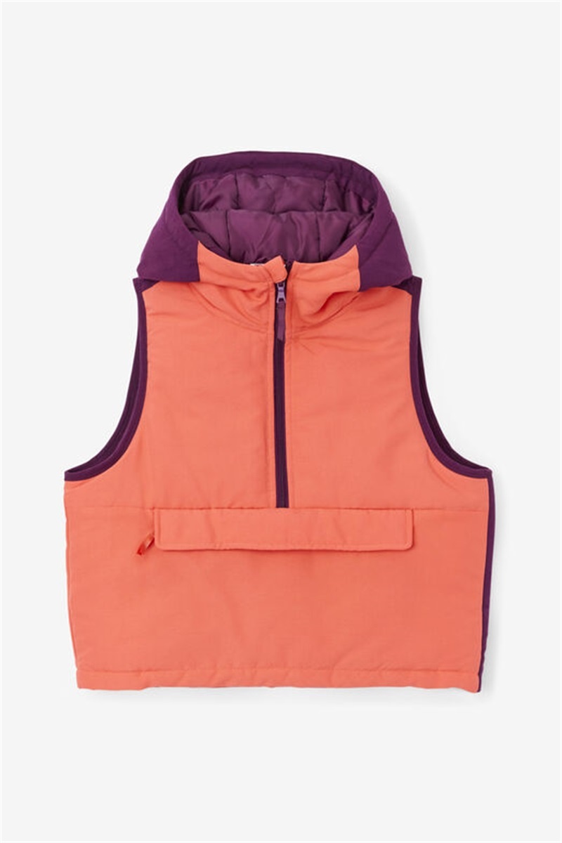 Orange Women\'s Fila Nevaeh Half Zip Vest | Saudi Arabia-985701
