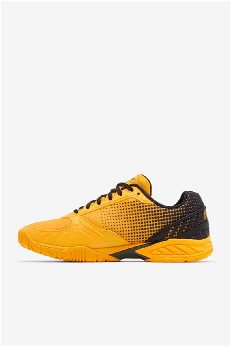 Orange / Black / Orange Men's Fila Volley Zone Tennis Shoes | Saudi Arabia-904836