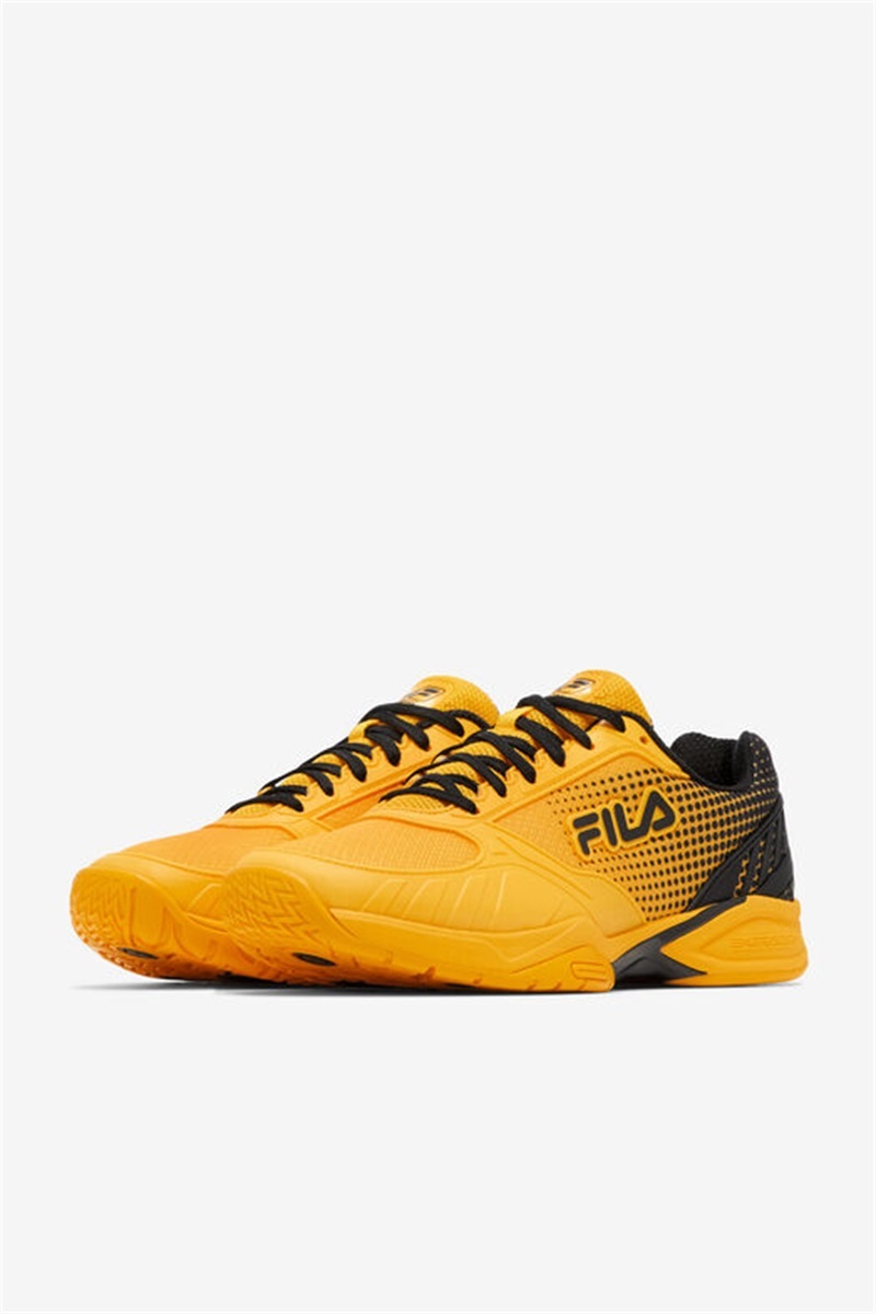 Orange / Black / Orange Men's Fila Volley Zone Tennis Shoes | Saudi Arabia-904836