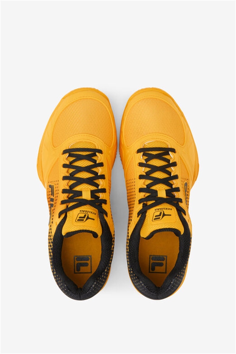 Orange / Black / Orange Men's Fila Volley Zone Tennis Shoes | Saudi Arabia-904836