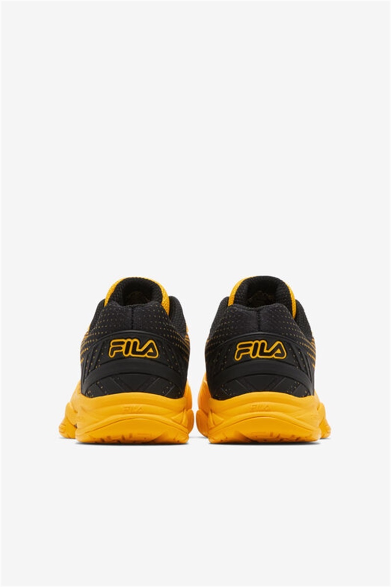 Orange / Black / Orange Men's Fila Volley Zone Tennis Shoes | Saudi Arabia-904836
