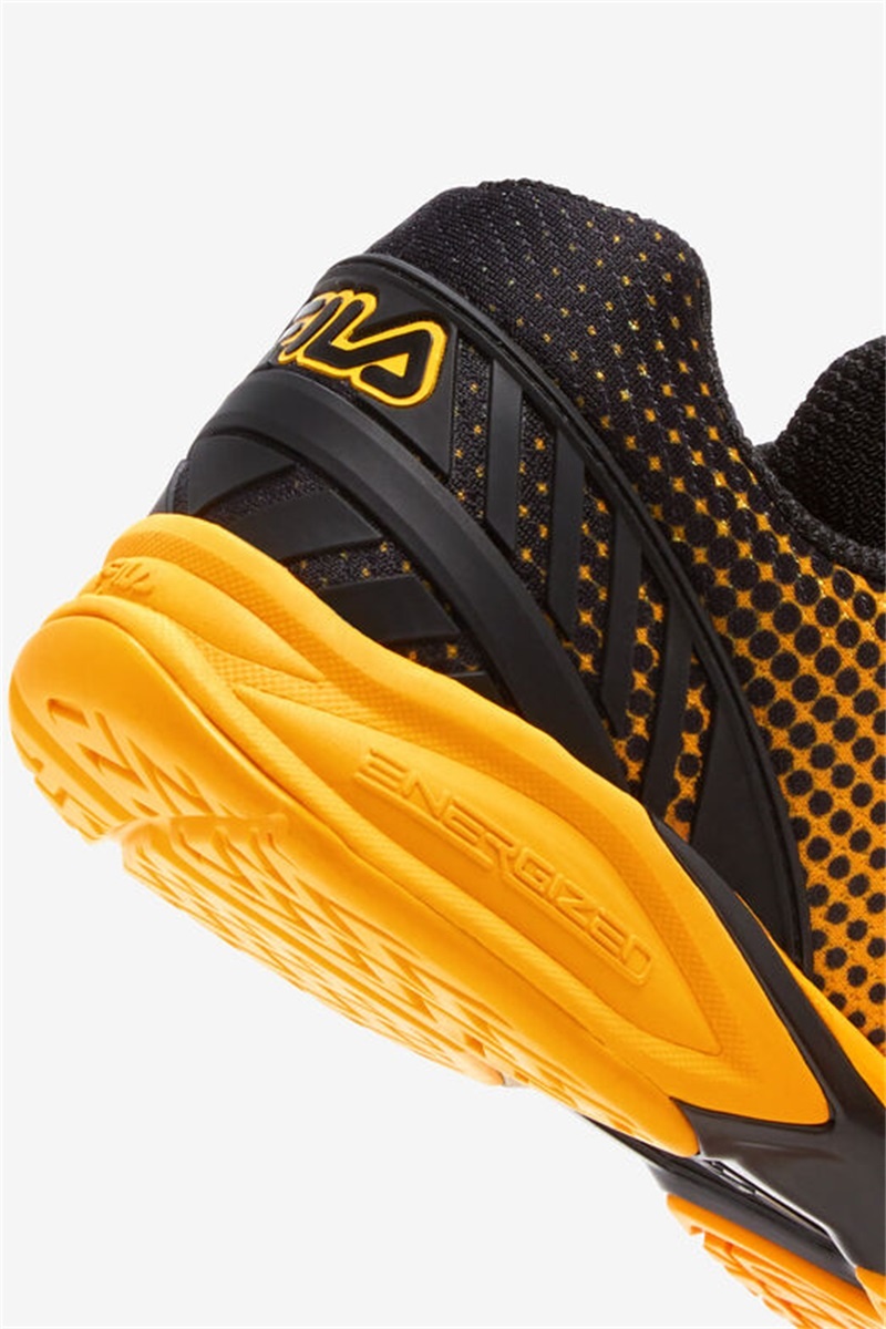 Orange / Black / Orange Men's Fila Volley Zone Tennis Shoes | Saudi Arabia-904836