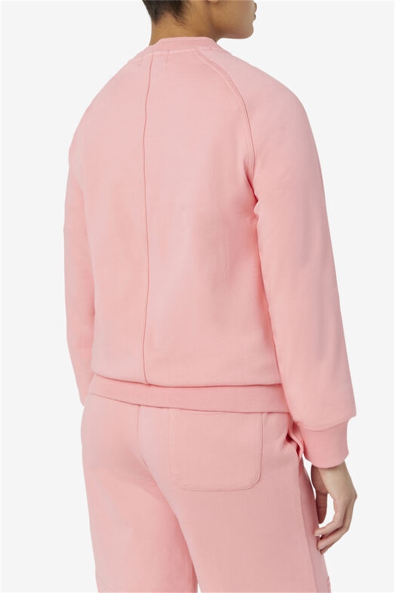Pink Men's Fila Logan Crewneck Sweatshirts | Saudi Arabia-586240