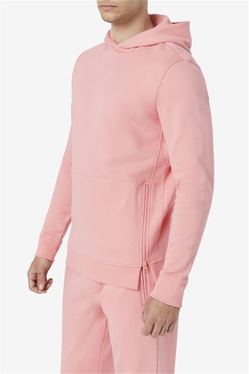 Pink Men's Fila Maddox Pullover Hoodie | Saudi Arabia-176239