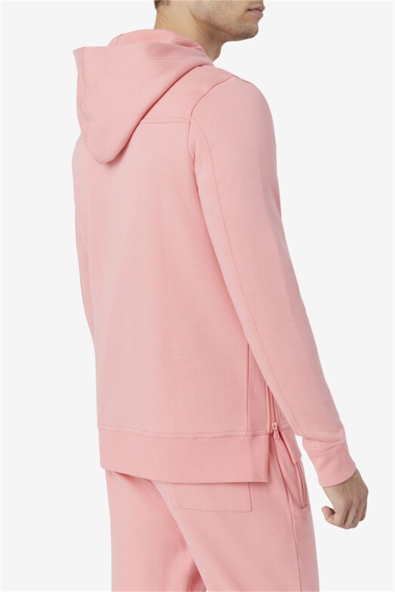 Pink Men's Fila Maddox Pullover Hoodie | Saudi Arabia-176239