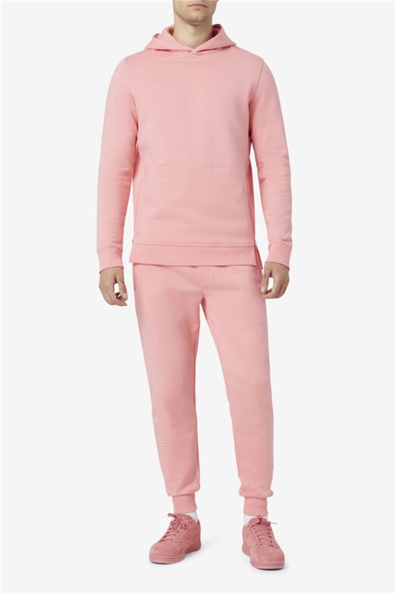 Pink Men's Fila Maddox Pullover Hoodie | Saudi Arabia-176239