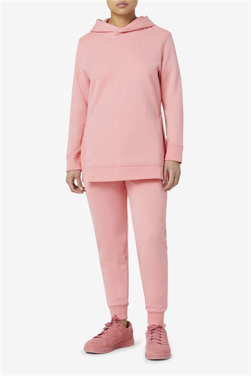 Pink Men's Fila Maddox Pullover Hoodie | Saudi Arabia-176239