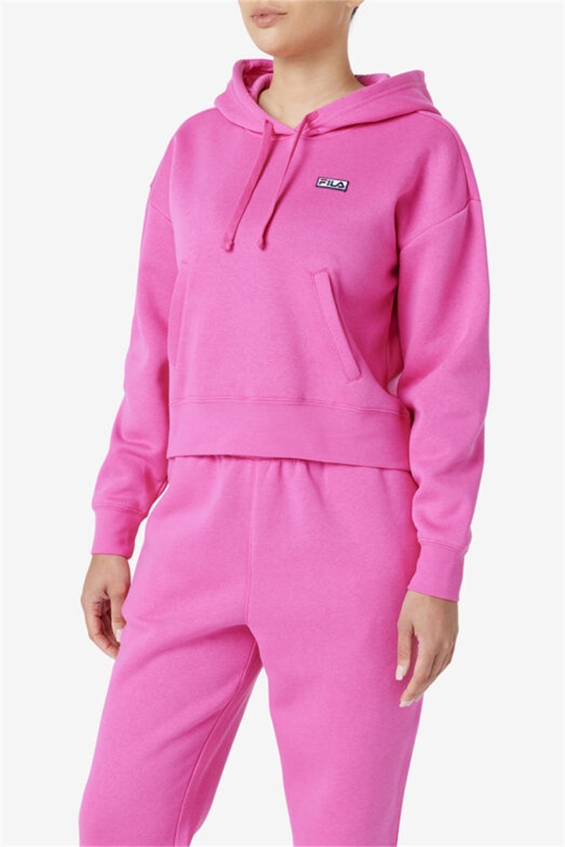 Pink Men's Fila Marina Hoodie | Saudi Arabia-407538