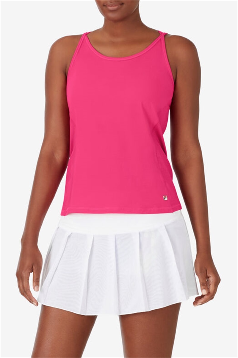 Pink Peacock Women's Fila Center Court Full Coverage Tanks | Saudi Arabia-123847