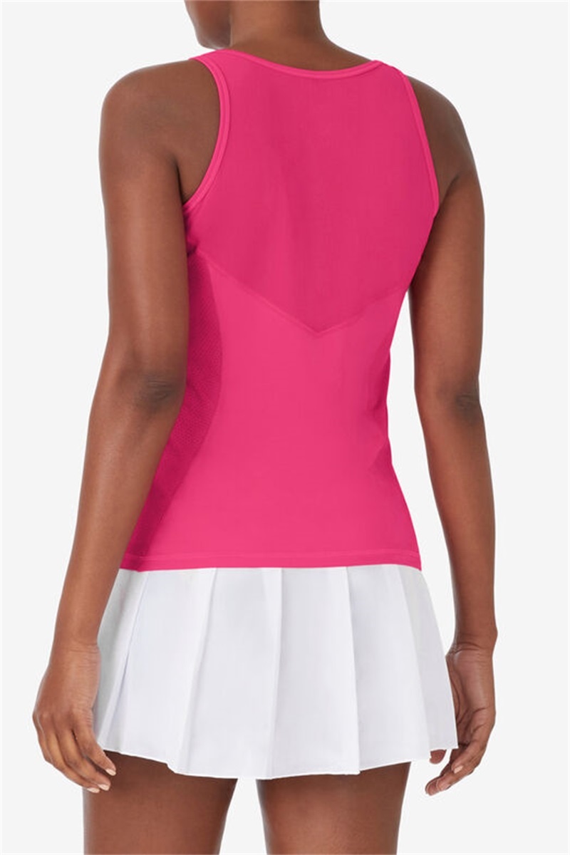 Pink Peacock Women's Fila Center Court Full Coverage Tanks | Saudi Arabia-123847