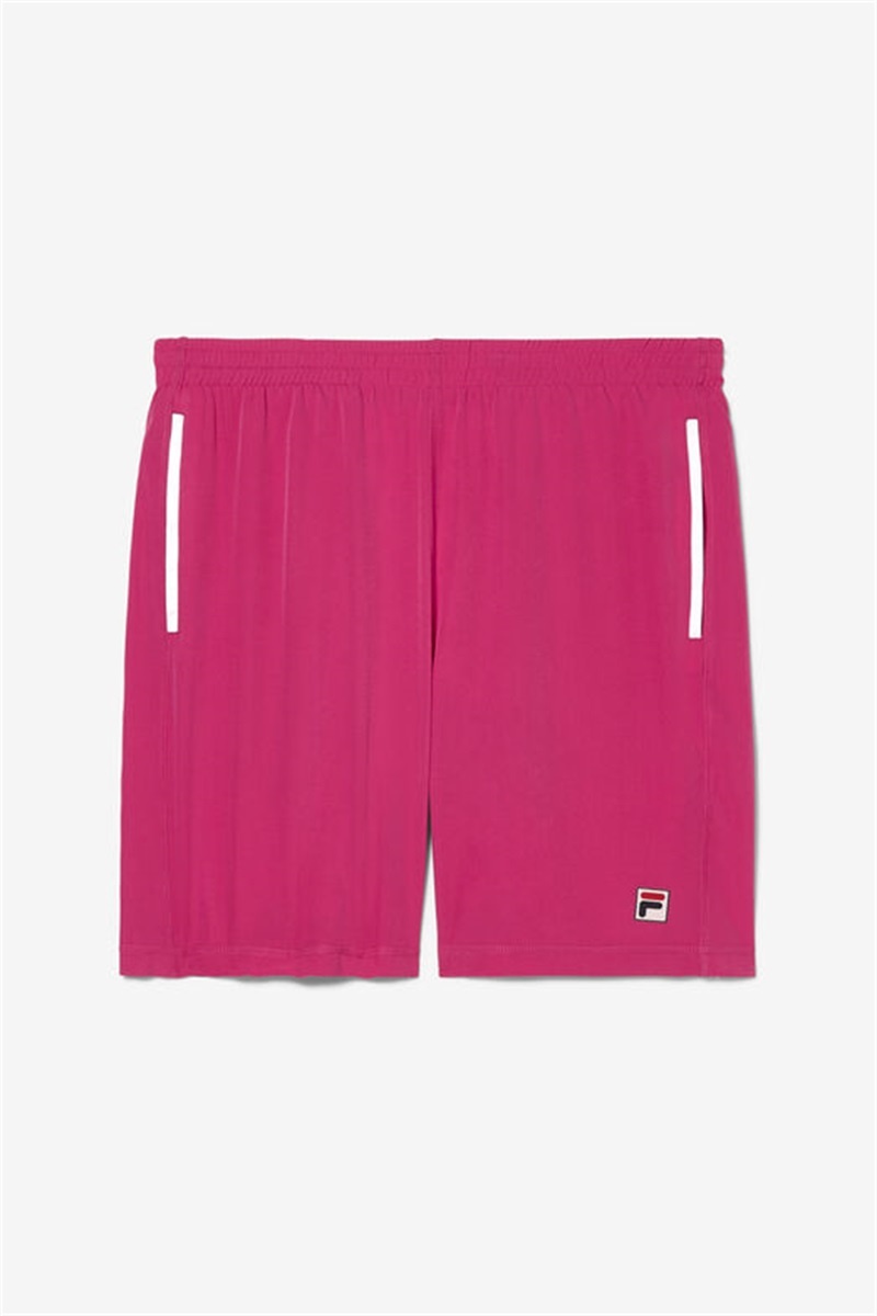 Pink Peacock / White Men\'s Fila Center Court Stretch Woven Shorts | Saudi Arabia-397126