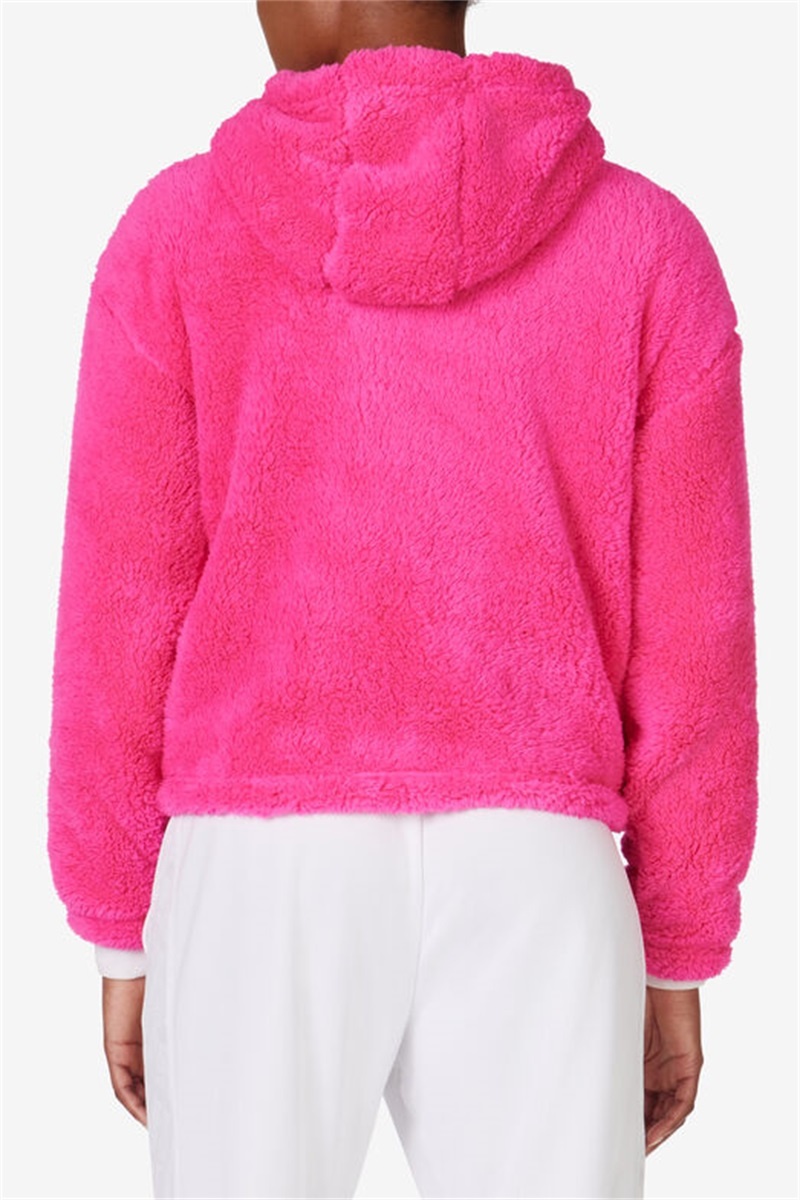Pink Women's Fila Chilly Hoodie | Saudi Arabia-781402