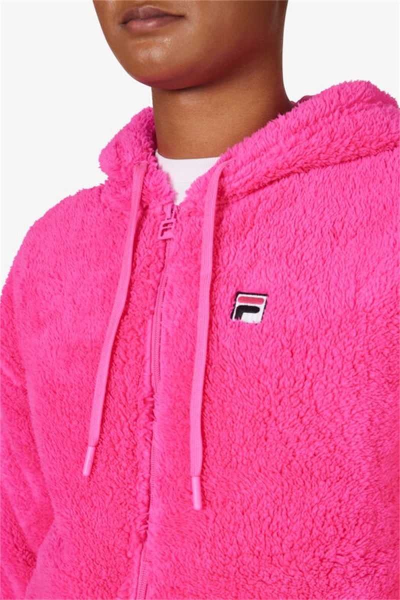 Pink Women's Fila Chilly Hoodie | Saudi Arabia-781402