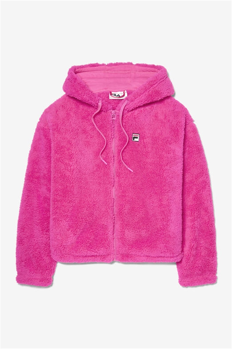 Pink Women\'s Fila Chilly Hoodie | Saudi Arabia-781402