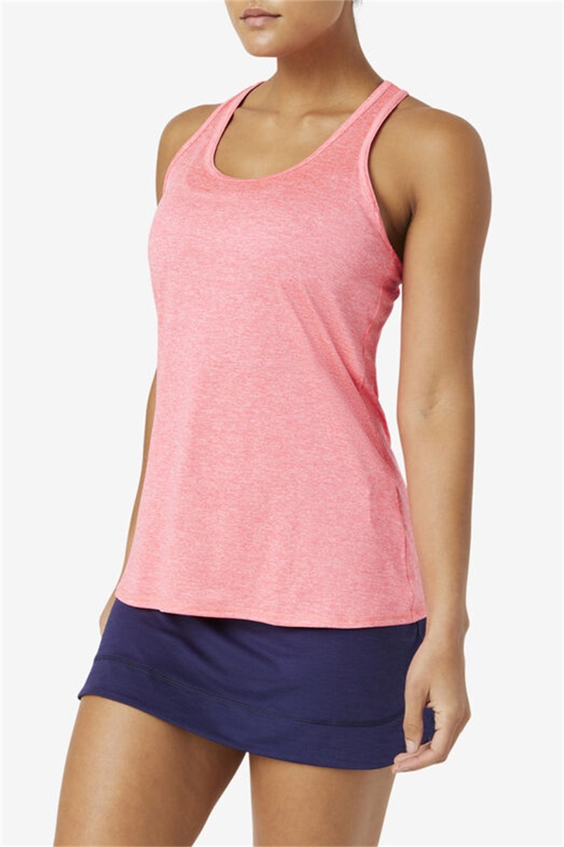Pink Women's Fila Pickleball Racerback Tanks | Saudi Arabia-958760