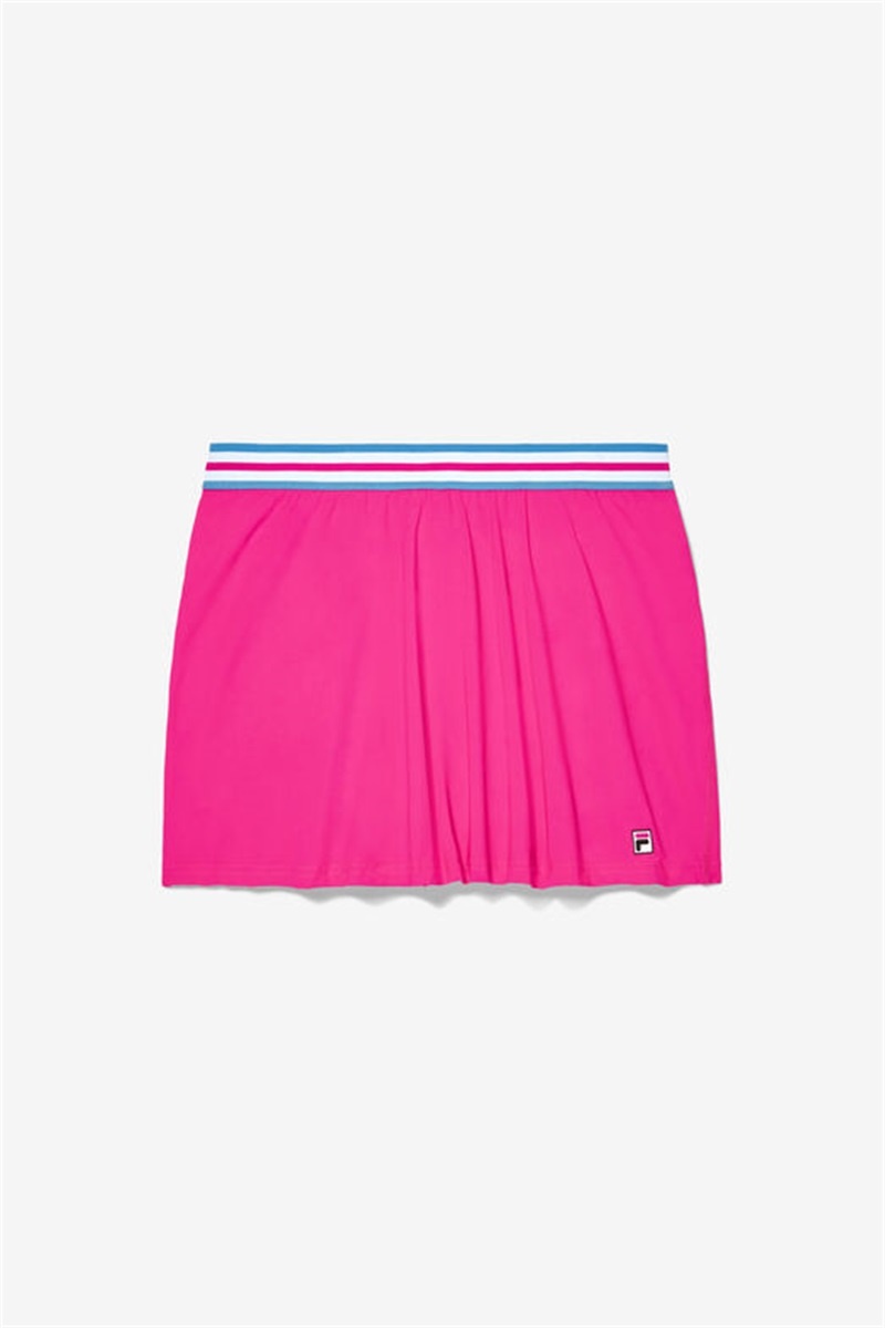 Pink Women\'s Fila Tie Breaker High Waist Skirts | Saudi Arabia-902615