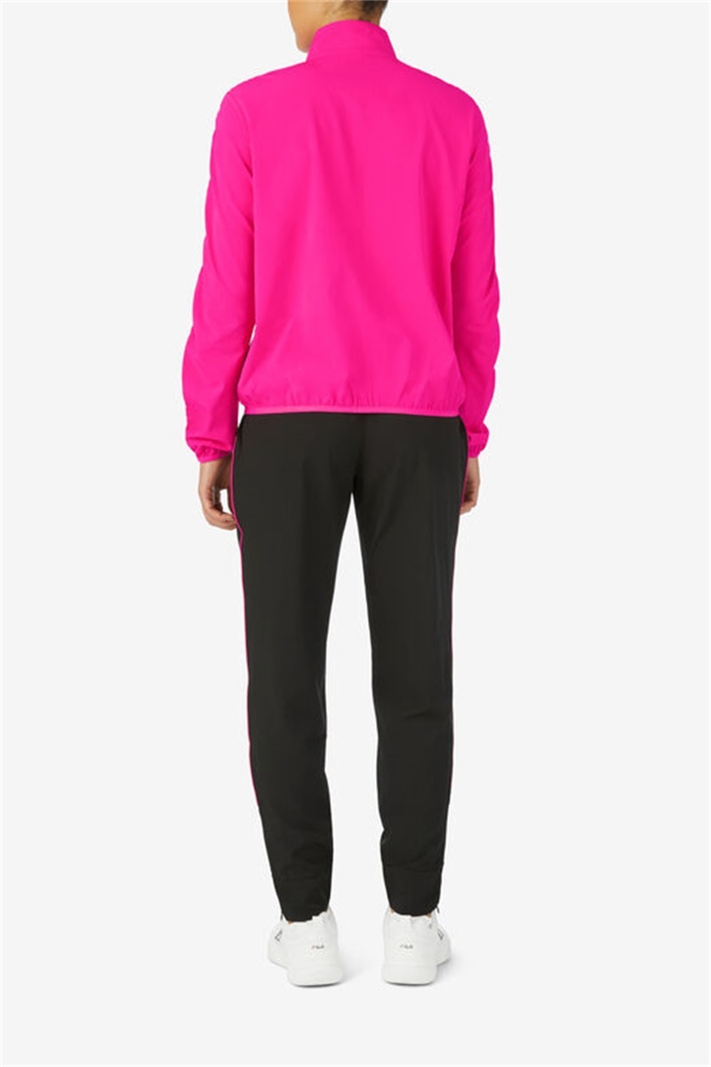 Pink Women's Fila Tie Breaker Track Jackets | Saudi Arabia-760345