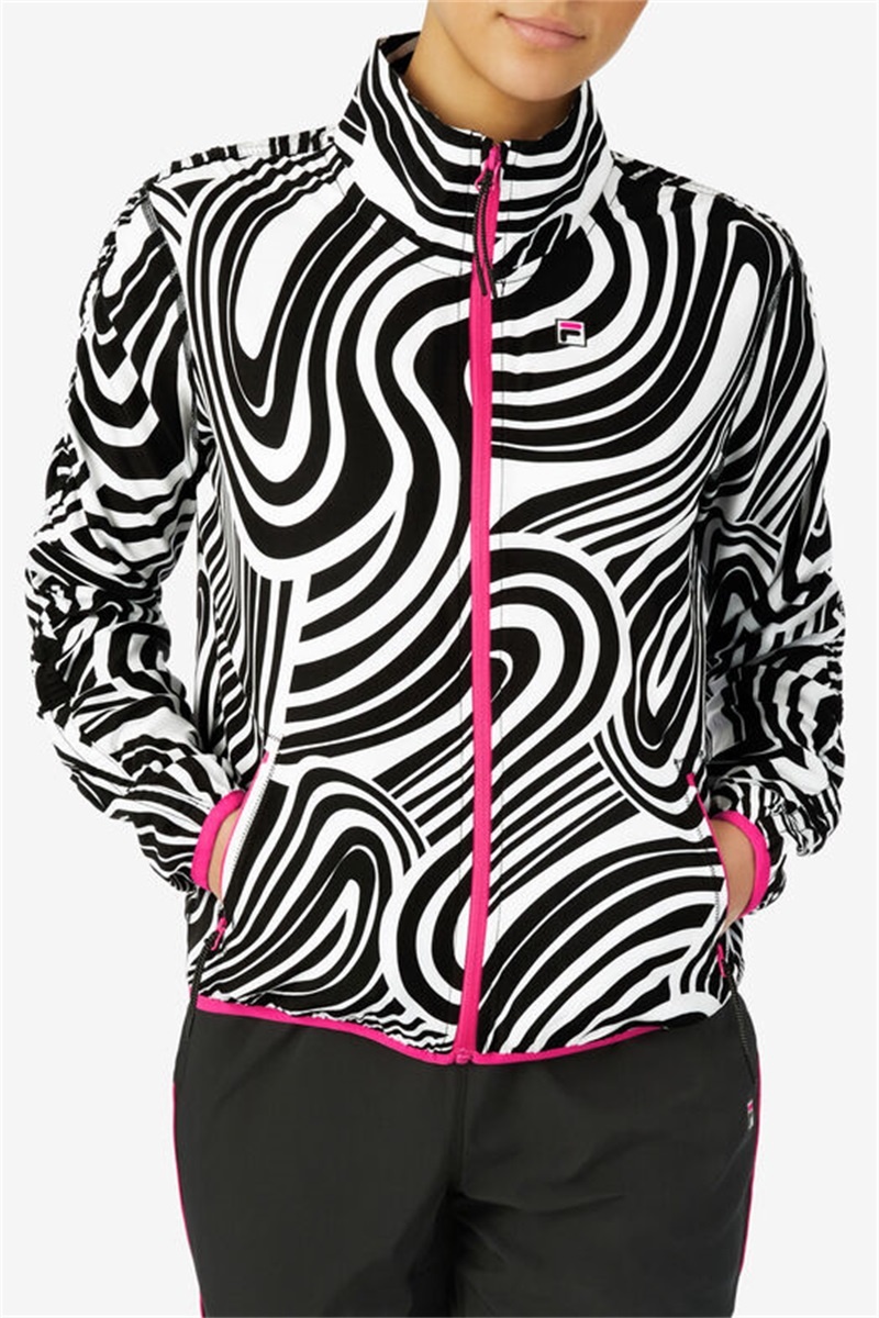 Pink Women's Fila Tie Breaker Track Jackets | Saudi Arabia-865204