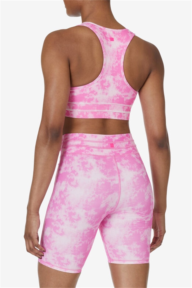 Pink Women's Fila Uplift Dance Top Bras | Saudi Arabia-360421