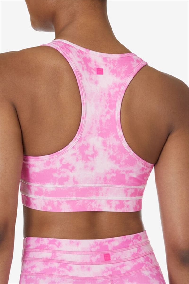 Pink Women's Fila Uplift Dance Top Bras | Saudi Arabia-360421