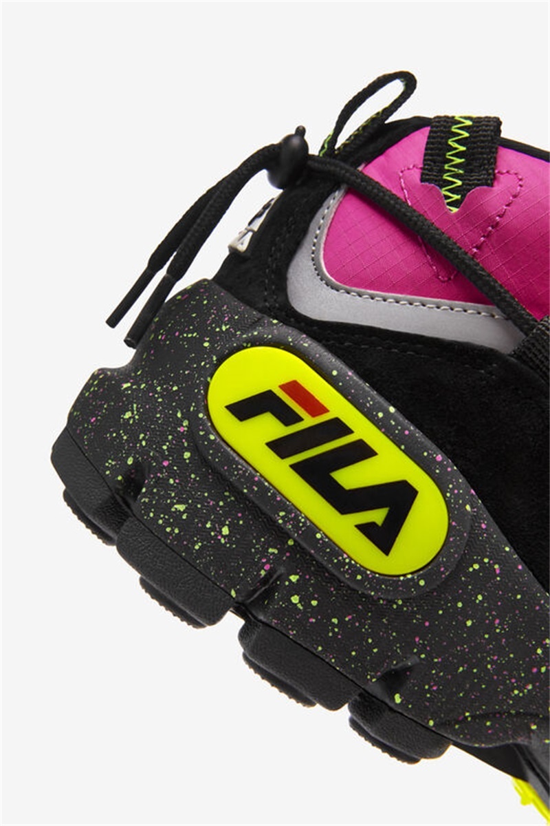 Pink / Black / Yellow Women's Fila Grant Hill 1 X Trailpacer Shoes | Saudi Arabia-735169