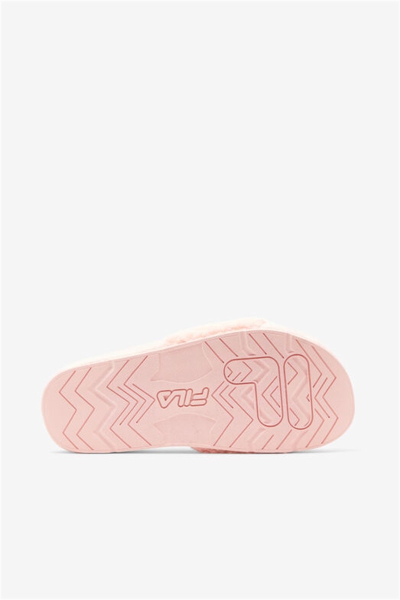 Pink / Navy / Red Women's Fila Fuzzy Drifter Slides | Saudi Arabia-231986