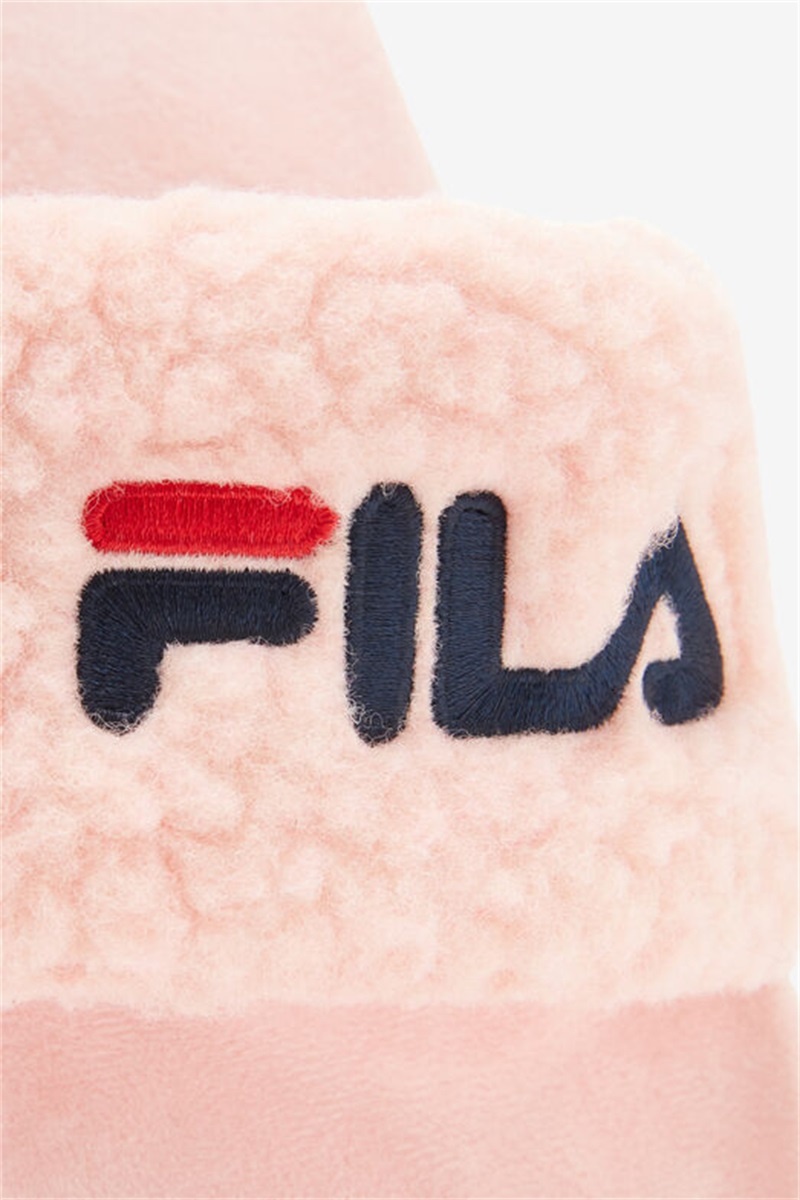 Pink / Navy / Red Women's Fila Fuzzy Drifter Slides | Saudi Arabia-231986