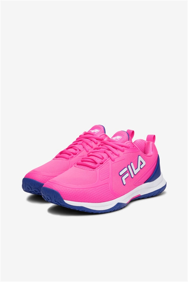 Pink / White / Blue Women's Fila Volley Burst Pickleball Shoes | Saudi Arabia-258179