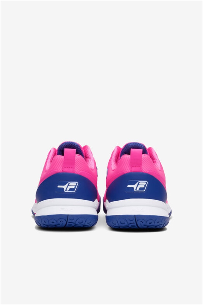 Pink / White / Blue Women's Fila Volley Burst Pickleball Shoes | Saudi Arabia-258179