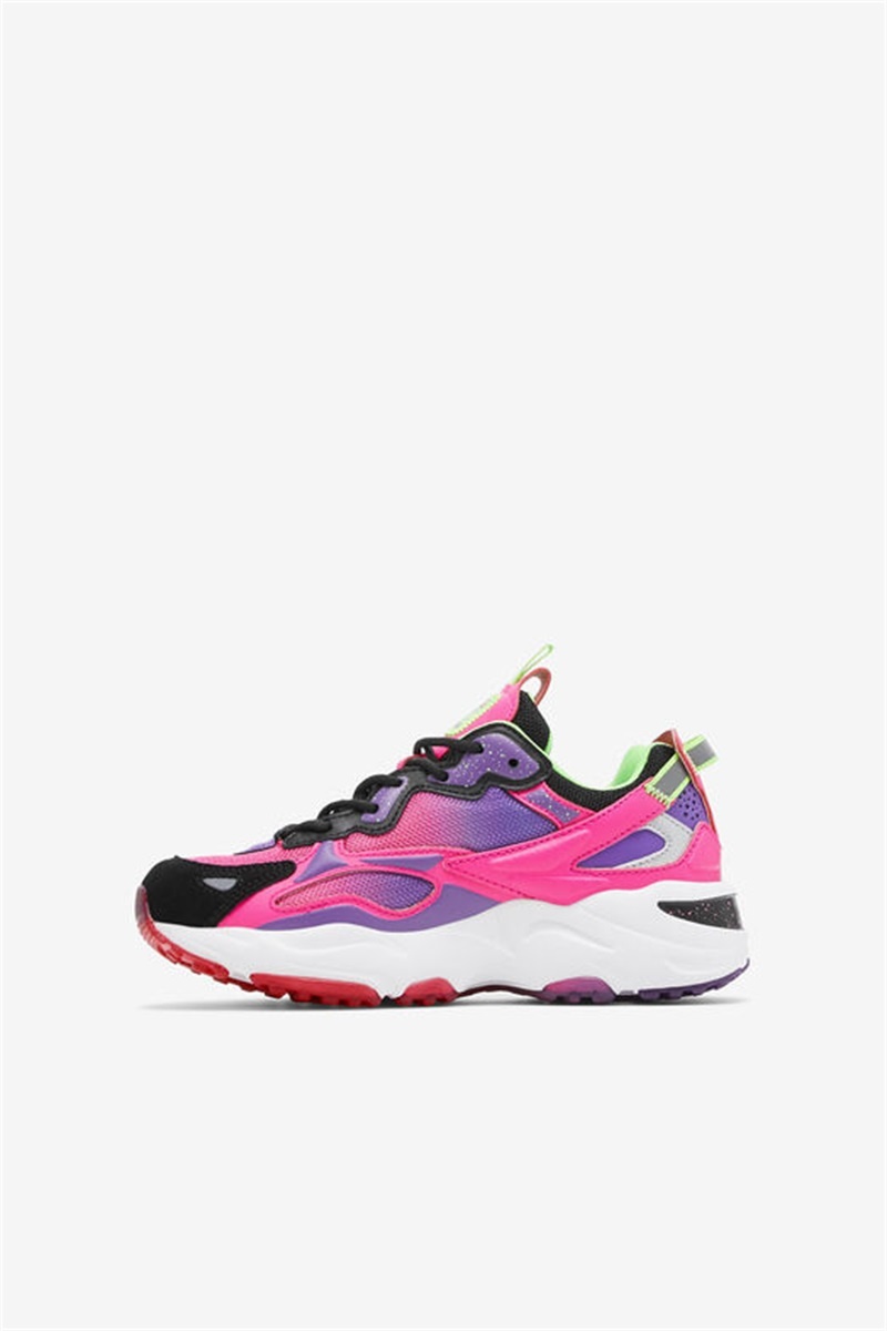 Pink / White / Purple Kids' Fila Ray Tracer Apex Shoes | Saudi Arabia-034295