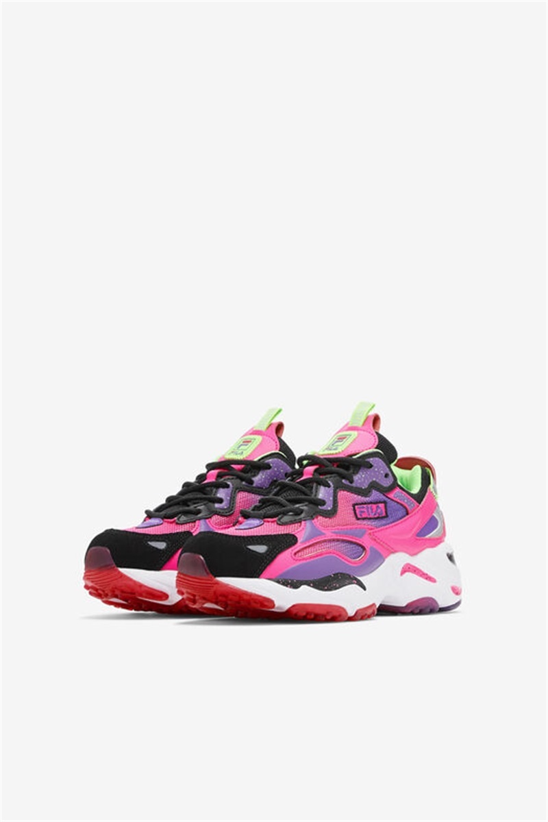 Pink / White / Purple Kids' Fila Ray Tracer Apex Shoes | Saudi Arabia-034295
