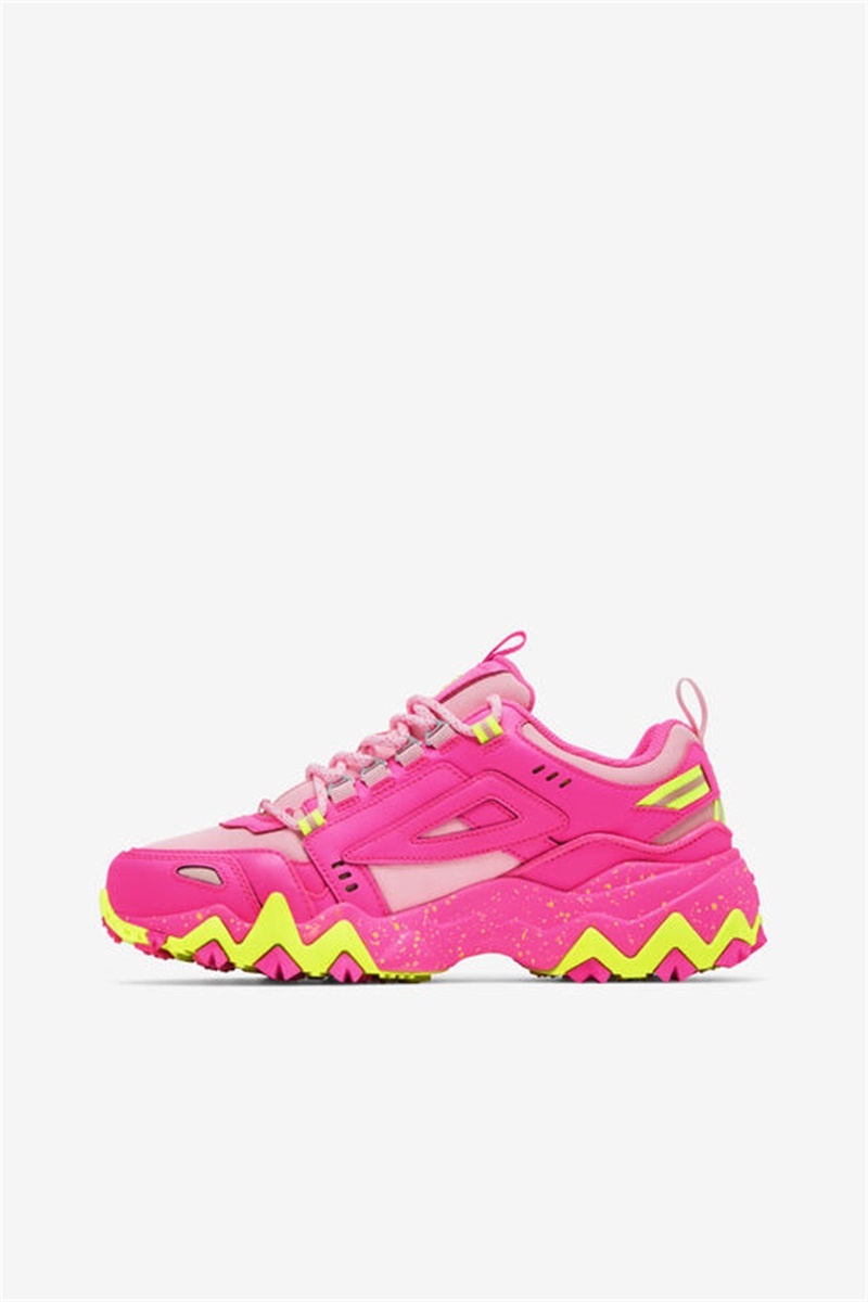 Pink / Yellow Women's Fila Oakmont Tr Sneakers | Saudi Arabia-915063
