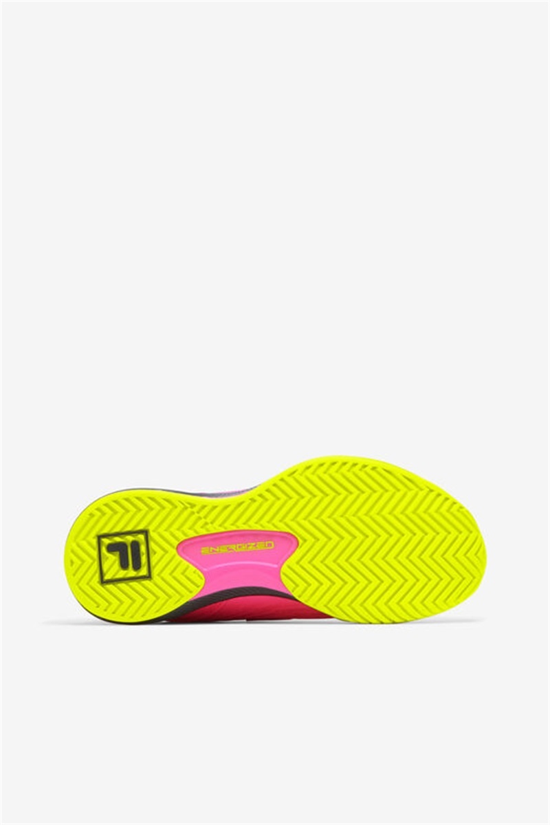 Pink / Yellow / Black Women's Fila Speedserve Energized Tennis Shoes | Saudi Arabia-280965